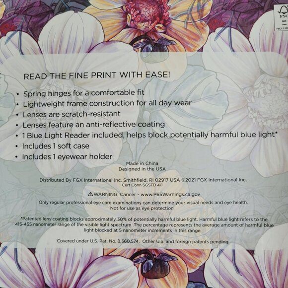 Reader Glasses 2 - +2.50, 1- Blue Light Filter Reader +2.50, Soft Case - Picture 10 of 10